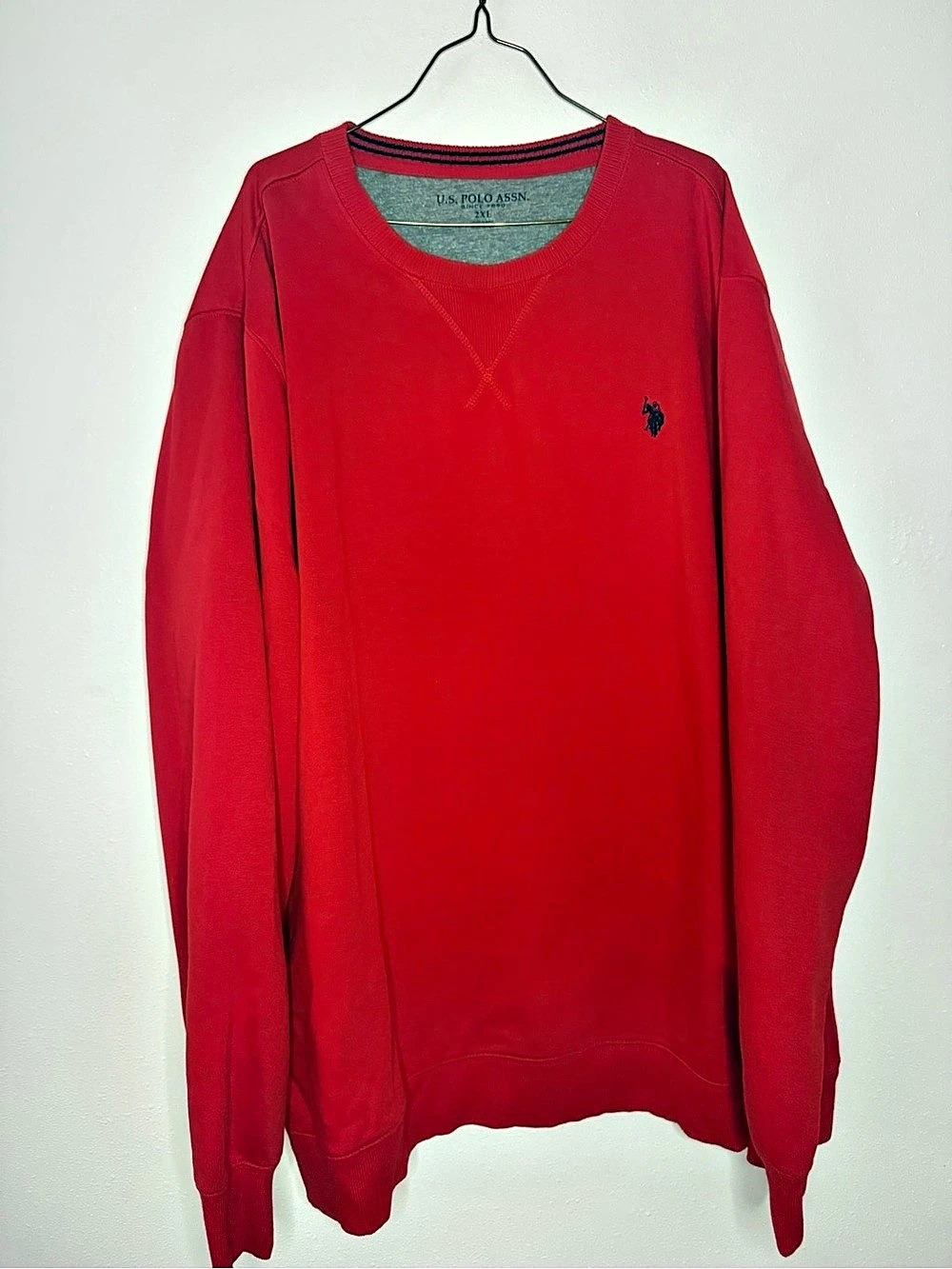 U.S. Polo Assn. Red Crewneck Sweatshirt Size 2XL Like New